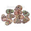 Image de 10 Pcs Bouton de Couture en Bois de Hinoki Naturel 2 Trous Crâne Mexicain Couleur Mélangée Au Hasard 24.5mm x 17.5mm