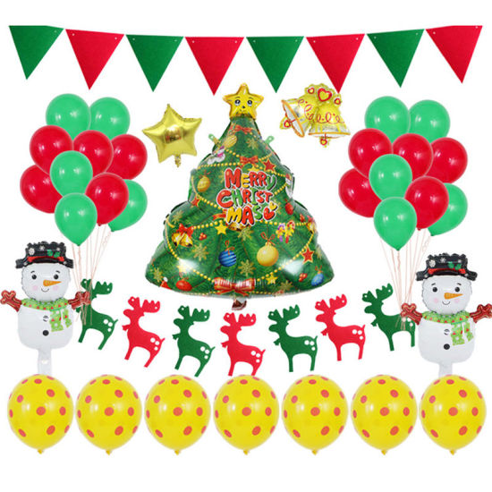 Picture of Aluminium Foil Balloon Multicolor Christmas Reindeer Tree 1 Set