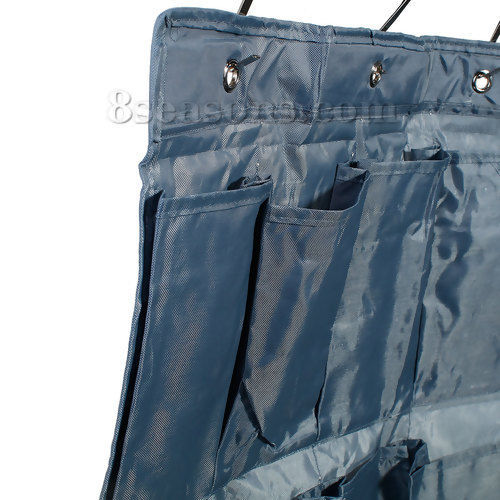 Изображение Oxford Fabric Wall Door Hanging Storage Bag 20 Pockets Rectangle Dark Gray 117cm(46 1/8") x 45cm(17 6/8"), 1 Piece