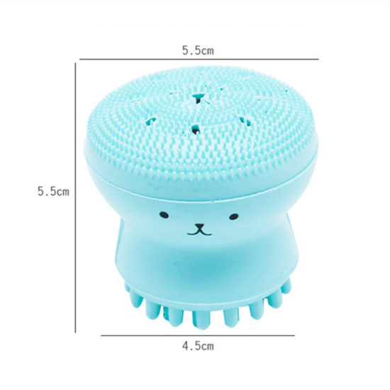 Изображение Силикон Очищающая кисть Осьминог Фиолетовый 5.5см x 4.5см, 1 ШТ