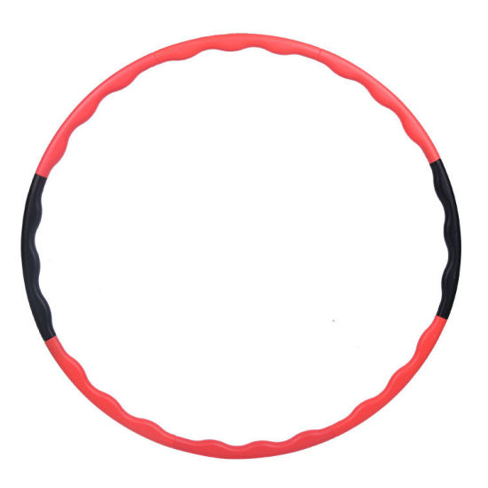 Picture of Red - Fitness Hoop 8 Parts Detachable Installation Massage Sports Slimming 80cm Dia., 1 Piece