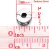 Image de 5 Fermoirs à Clip Charm Strass Pois pr Bracelet Rond Blanc 11mm x 10mm K00478