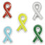 Picture of Floating Charms For Floating Glass Locket Pendants Awareness Ribbon Silver Tone Enamel Mixed 12mm x 7mm,20PCs