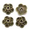 Picture of Zinc Based Alloy Beads Caps Flower Antique Bronze (Fits 12mm-16mm Beads) 10mm x 10mm, 100 PCs