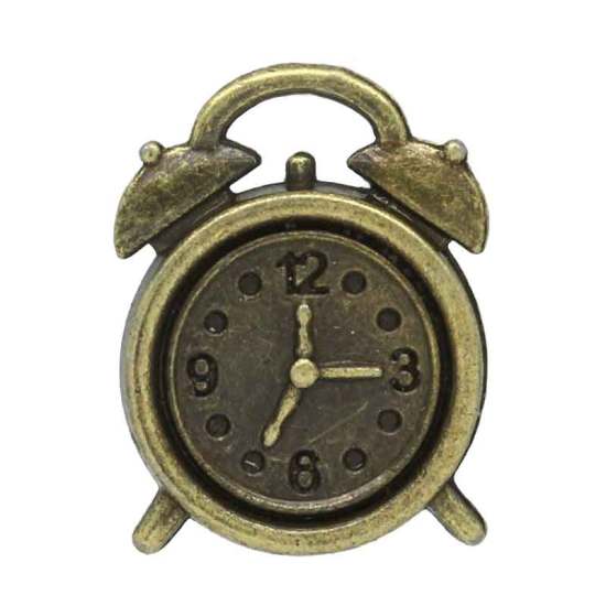 Picture of Charm Pendants Alarm Clock Antique Bronze 18x13mm,50PCs