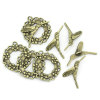 Picture of Zinc Based Alloy Toggle Clasps Findings Garland & Hummingbird Antique Bronze 28mm x 26mm 29mm x 18mm, 3 Sets