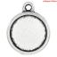Bild von Zinklegierung Cabochon Fassung Anhänger Rund Antiksilber (für 12mm D. Doppelseitig) 18mm x 15mm 50 Stück