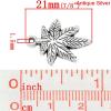 Picture of Charm Pendants Leaf Antique Silver 21x16mm,100PCs 