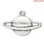 Picture of Charm Pendants Saturn Planet Antique Silver 13x20mm,100PCs