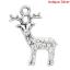 Immagine di Lega di Zinco Charm Ciondoli Cervo Argento Antico Nulla Disegno 24.0mm x 19.0mm, 50 Pz
