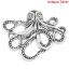 Picture of Ocean Jewelry Zinc Based Alloy Pendants Octopus Animal Antique Silver Dot Carved 4.3cm(1 6/8") x 3.5cm(1 3/8"), 10 PCs