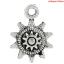 Immagine di Lega di Zinco Charm Ciondoli Sole Argento Antico Sole Disegno 17.0mm x 13.0mm, 50 Pz