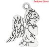 Picture of Zinc Metal Alloy Charm Pendants Praying Angel Antique Silver 23mm( 7/8") x 17mm( 5/8"), 50 PCs