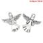 Imagen de Colgantes Aleación del Metal Del Zinc de Ángel Plata Antigua Rhinestone 20.0mm x 20.0mm, 50 Unidades 