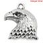 Bild von Zinklegierung Charm Anhänger Tier Adler Antik Silber 22mm x 19mm, 50 Stücke