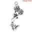 Image de Pendentifs en Alliage de Zinc Forme Cheerleaders Rayées Argent vieilli, 28.0mm x 11.0mm, 50 Pièces 