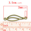 Picture of Connectors Findings Leaf Antique Bronze 3.5x1cm,30PCs