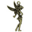 Immagine di Lega di Zinco Charm Ciondoli Angelo Tono del Bronzo Striscia Disegno 3.6cm x 19.0mm, 20 Pz