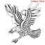 Picture of Zinc Metal Alloy Pendants Eagle Animal Antique Silver 3.5cm x 3.2cm(1 3/8"x1 2/8"), 20 PCs