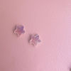 Picture of Ear Post Stud Earrings Purple Pentagram Star 20mm x 20mm, 1 Pair