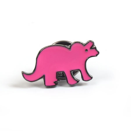 Brosche Dinosaurier Tier Metallgrau Grün Emaille 20mm x 12mm, 1 Stück