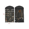 Picture of black 32 Pockets Jewelery Storage Organizer Bag Pouch Necklace Rings Earrings Holder Case Display Storage hang bag Hanger