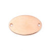 Imagen de Zamak Conectores Óvalo Oro Rosa 30mm x 20mm - 29mm x 19mm, 20 Unidades