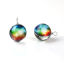 Picture of Glass Galaxy Charms Ball Galaxy Universe Multicolor Transparent 28mm(1 1/8") x 20mm( 6/8"), 5 PCs