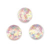 Picture of Resin Dome Seals Cabochon Hemispherical Multicolor Transparent Sequins Faceted 16mm Dia., 20 PCs