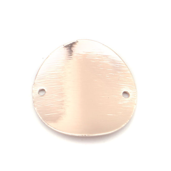 Bild von Messing Verbinder Rund Rosegold Kurve 20mm D., 5 Stück