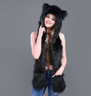 Picture of Polyester Women's Scarves & Wraps Hat Bear Multicolor