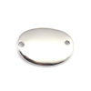 Picture of Brass Connectors Oval Silver Tone Curve 19mm x 14mm, 5 PCs