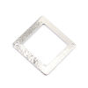 Picture of Brass Connectors Square Silver Tone Hollow 22mm x 22mm, 5 PCs