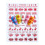 Picture of Paper Nail Art Stickers Decoration Christmas Reindeer Christmas Snowflake Red 10.4cm x 8cm, 1 Sheet