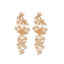 Image de Boucles d'Oreilles Plaqué Or KC Fleur 84mm x 32mm, 1 Paire