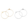 Picture of Iron Based Alloy Earring Components Pendants Circle Ring KC Gold Plated Can Open 40mm(1 5/8") x 36mm(1 3/8"), 40 PCs