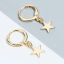 Bild von Messing Ohrringe Runde Pentagramm Stern