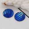 Picture of Resin AB Rainbow Color Aurora Borealis Dome Seals Cabochon Round Stripe Pattern Glitter  
