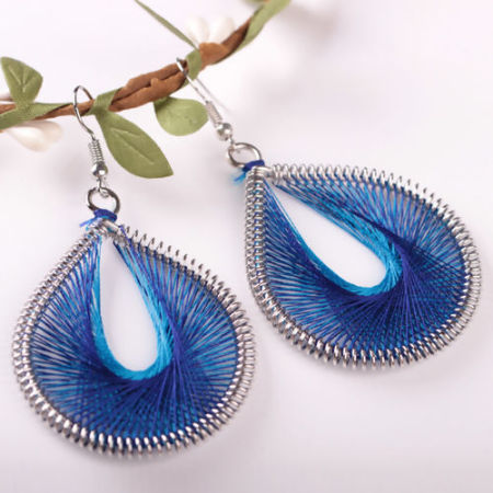 Boho Chic Handmade String Thread Earrings Drop 
