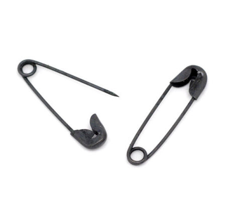 Schwarz Sicherheitsnadel Schmucknadel Brosche 20x5mm.Verkauft eine Packung mit 500
