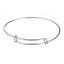 Immagine di Acciaio Inossidabile Braccialetto Tondo Tono Argento Regolabile lunghezza: 25-22cm 1 Pz