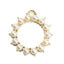 Immagine di Acrilato Galassia Charms Sole Oro Placcato Bianco Imitata Perla 27mm x 25mm , 10 Pz