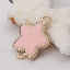 Immagine di Lega di Zinco Connettore Accessori Stella a Cinque Punte Oro Placcato Rosa Smalto 24mm x 19mm, 10 Pz