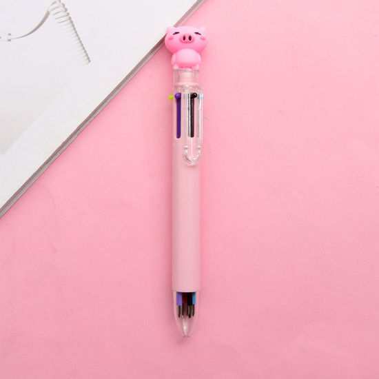 Изображение ABS Пластик Шариковая ручка Розовый Поросенок 16.5см, 1 ШТ