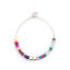 Picture of Zinc Based Alloy Pendants Round Rocailles Silver Tone Multicolor Round Hollow 3.9cm x 3.3cm, 5 PCs