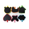 Picture of Natural Wood Photo Paper Clothes Clothespin Clips Note Pegs Black Mixed Pattern 5.9cm x 5.8cm(2 3/8" x2 2/8") - 5.7cm x 5.5cm(2 2/8" x2 1/8"), 3 Plates(6 PCs/Plate)