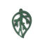 Image de Pendentifs en Bois Naturel Feuille Vert Foncé Creux 34mm x 23mm, 20 Pcs