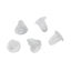 Immagine di Gomma Orecchino Indietro Tappi di Orecchini Cono Bianco 5mm x 5mm - 4mm x 4mm, 1000 Pz