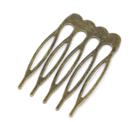 Image de Pinces à Cheveu en Fer Peigne Bronze Antique     