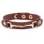 Picture of Bangles Bracelets Gold Plated Brown Red Adjustable 23cm(9") long, 1 Piece